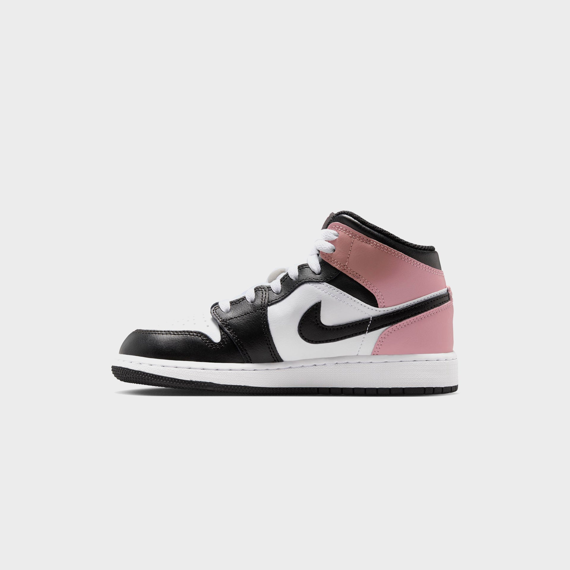 Nike GS Air Jordan 1 Mid - White / Black / Rust Pink