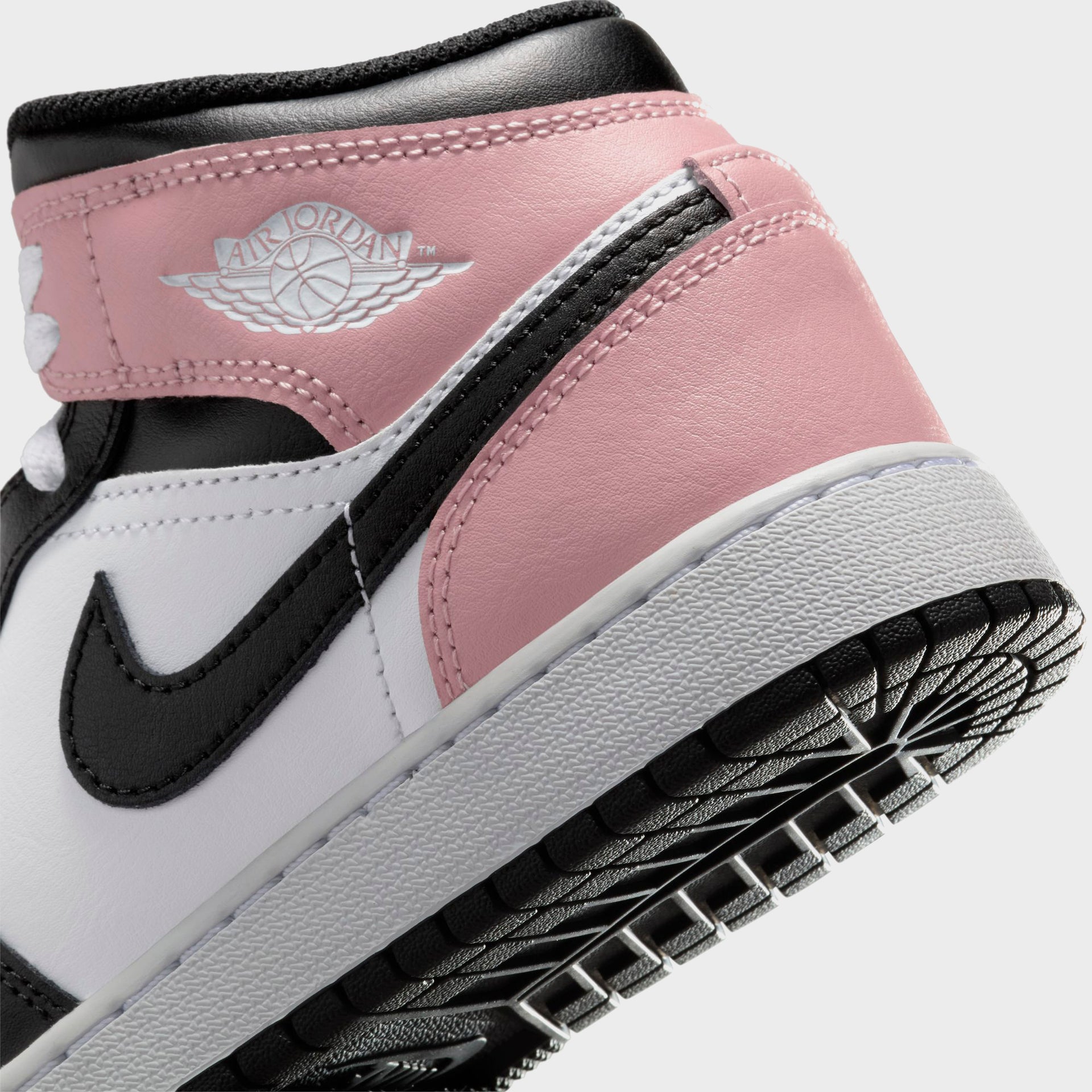 Nike GS Air Jordan 1 Mid - White / Black / Rust Pink