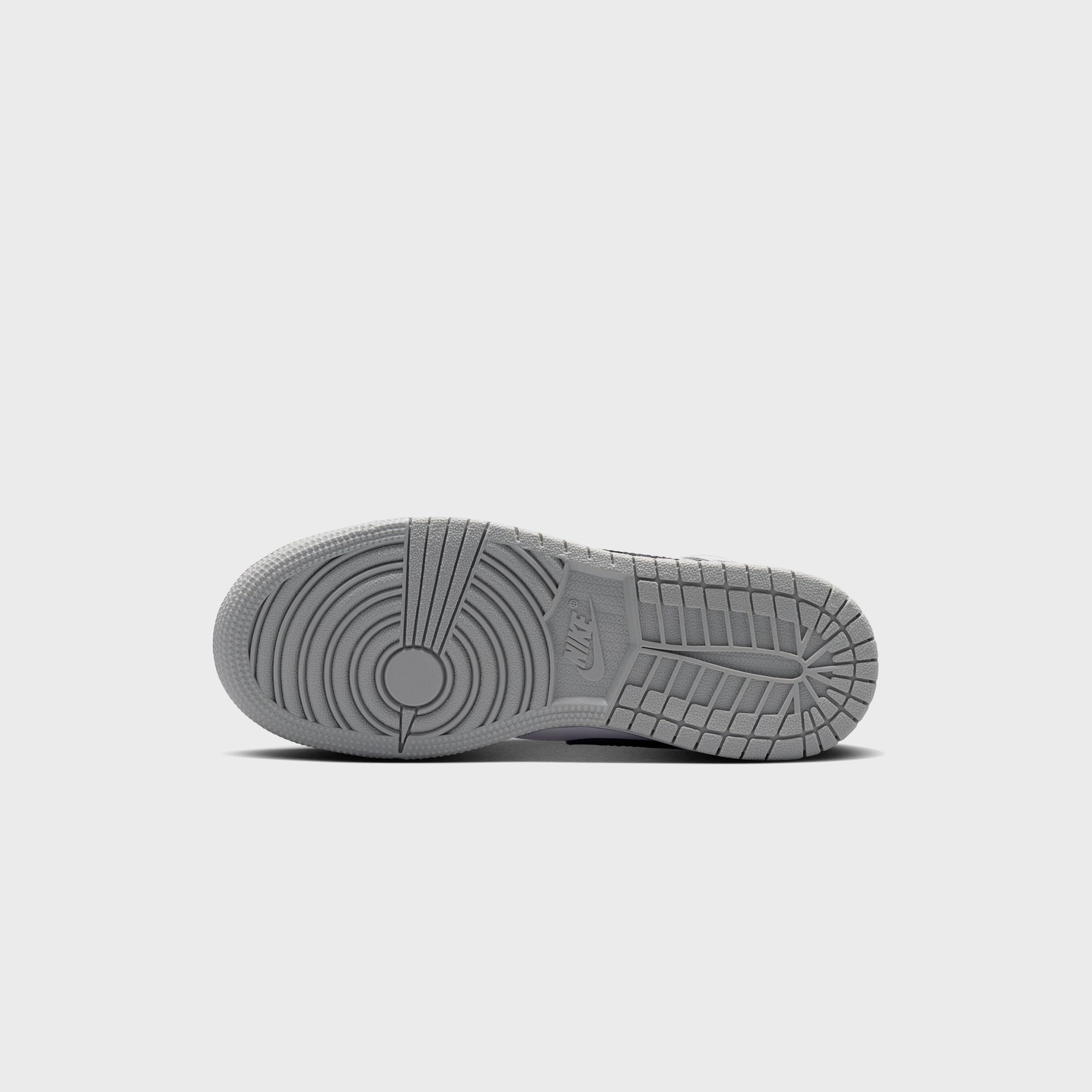 Jordan GS Air Jordan 1 Mid - White / Black / Light Smoke Grey