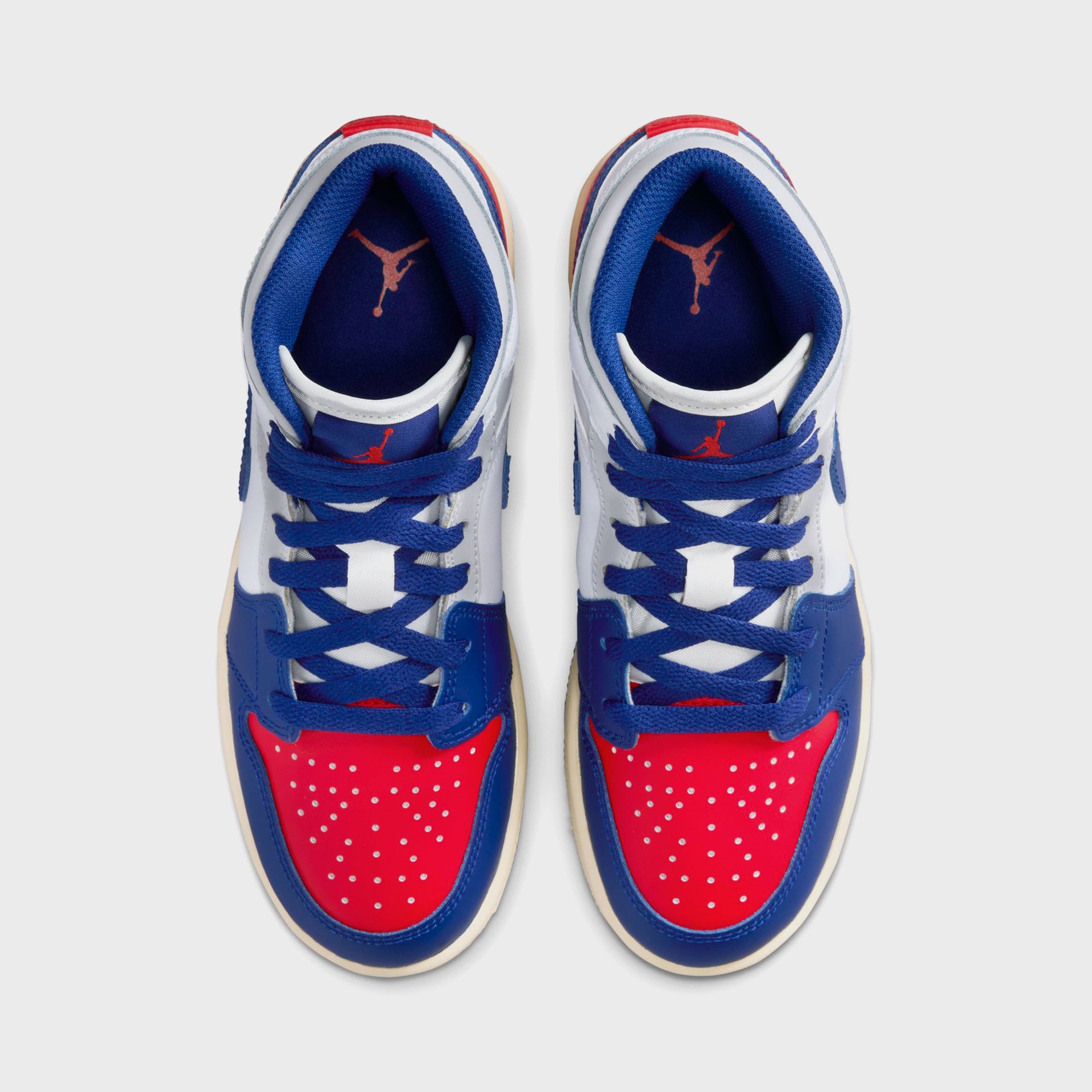 Jordan GS Air Jordan 1 Mid - White / Deep Royal Blue / University