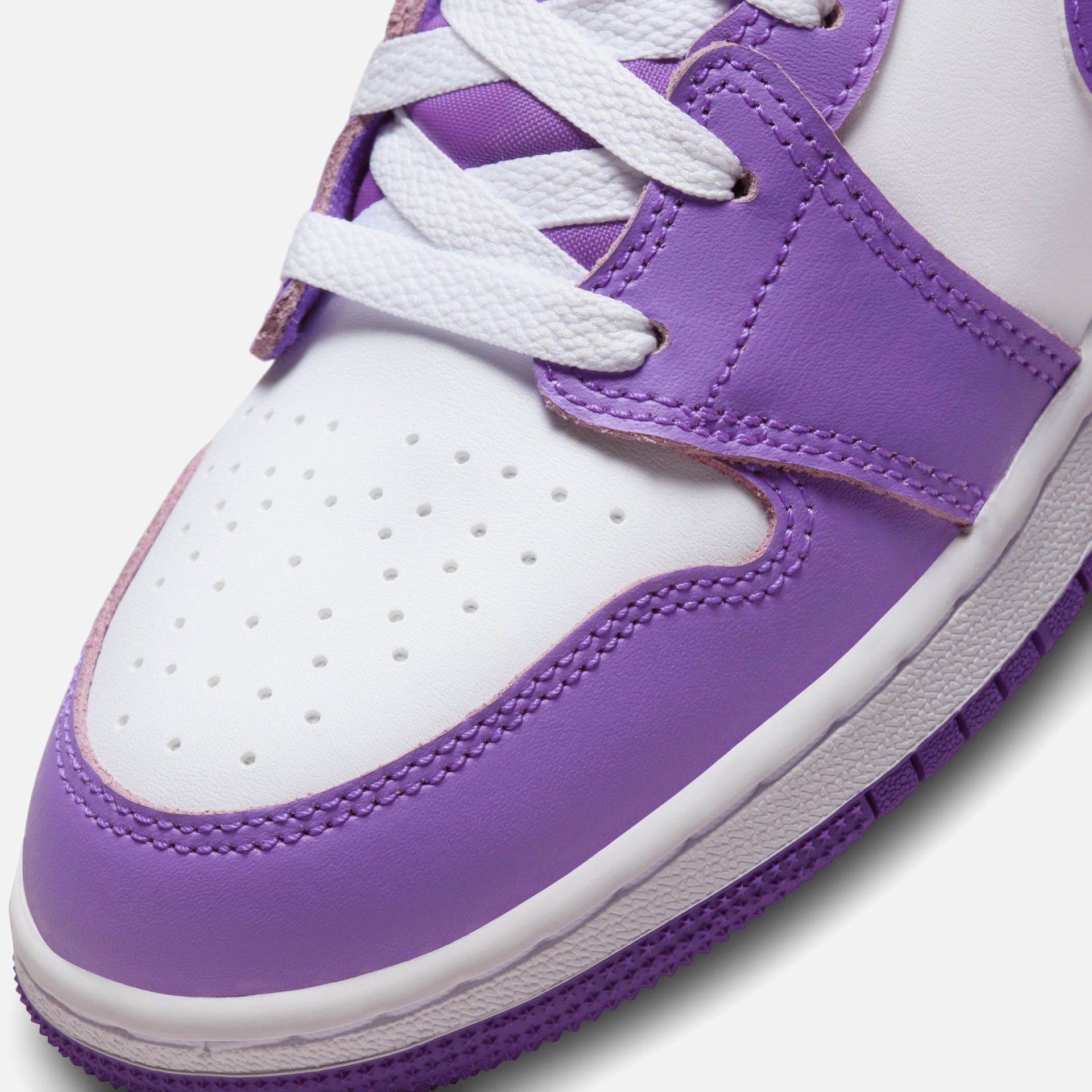 Nike Grade School Air Jordan 1 Mid - Purple Venom / White