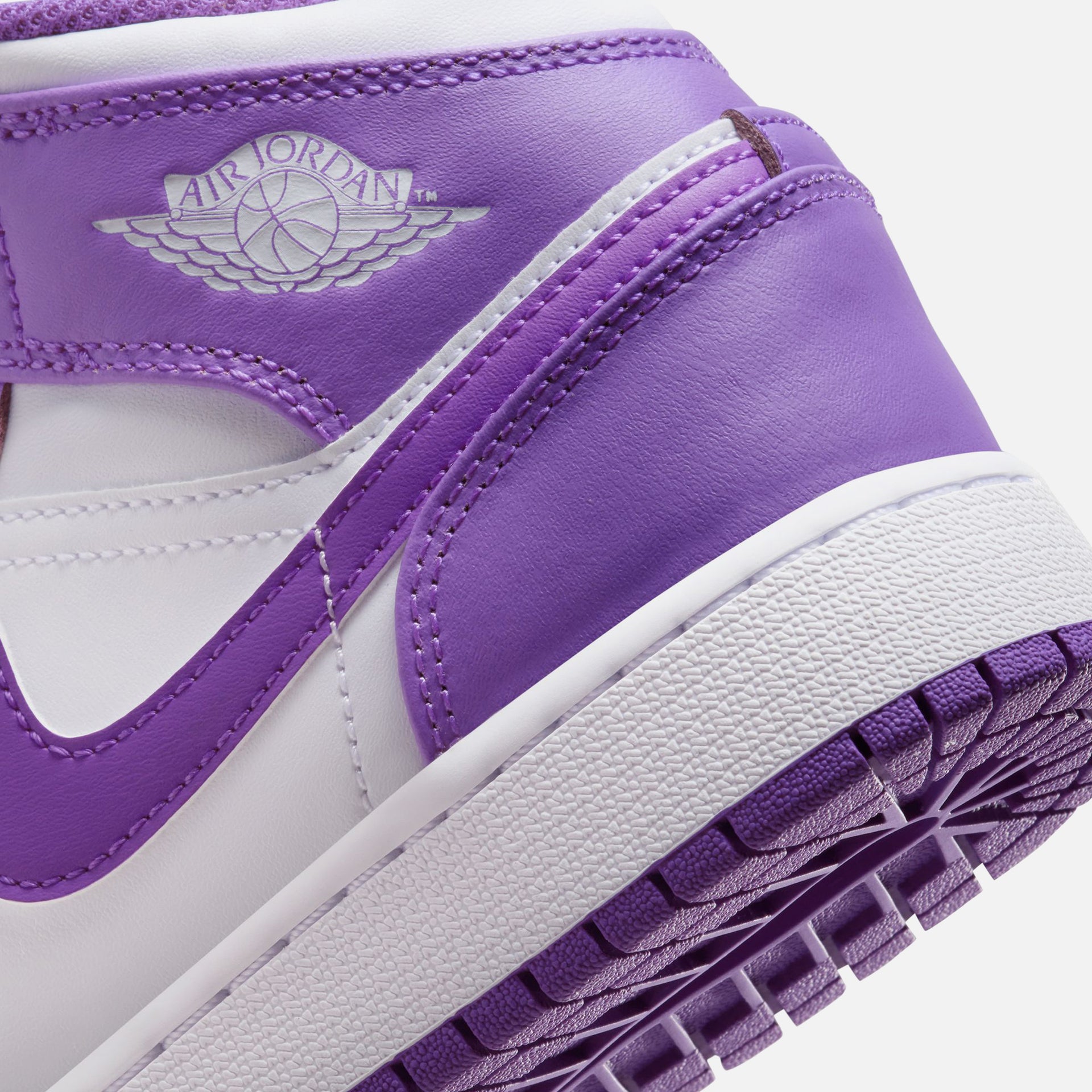 Nike Grade School Air Jordan 1 Mid - Purple Venom / White