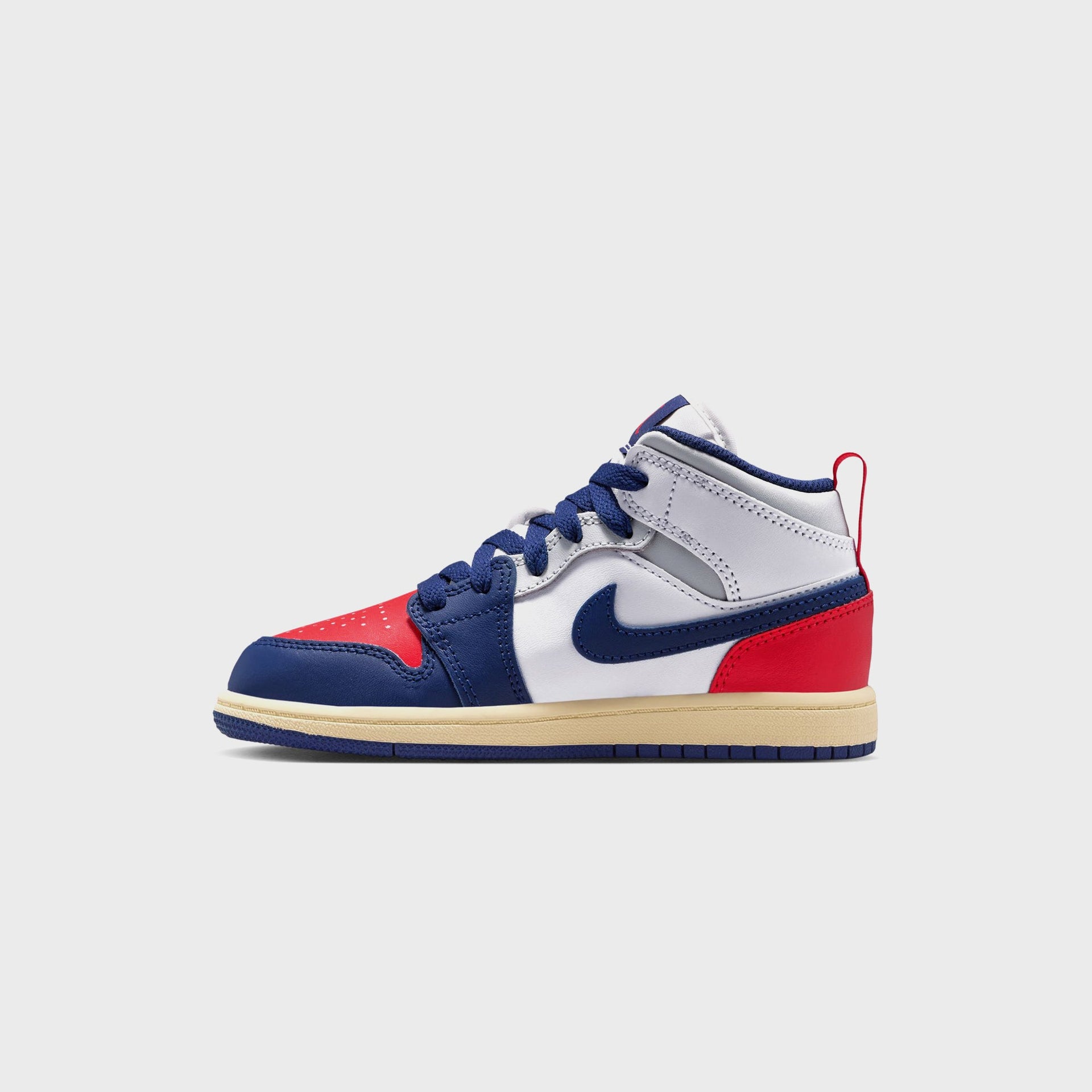 Jordan Air Jordan 1 Mid - White / Deep Royal Blue / University Red