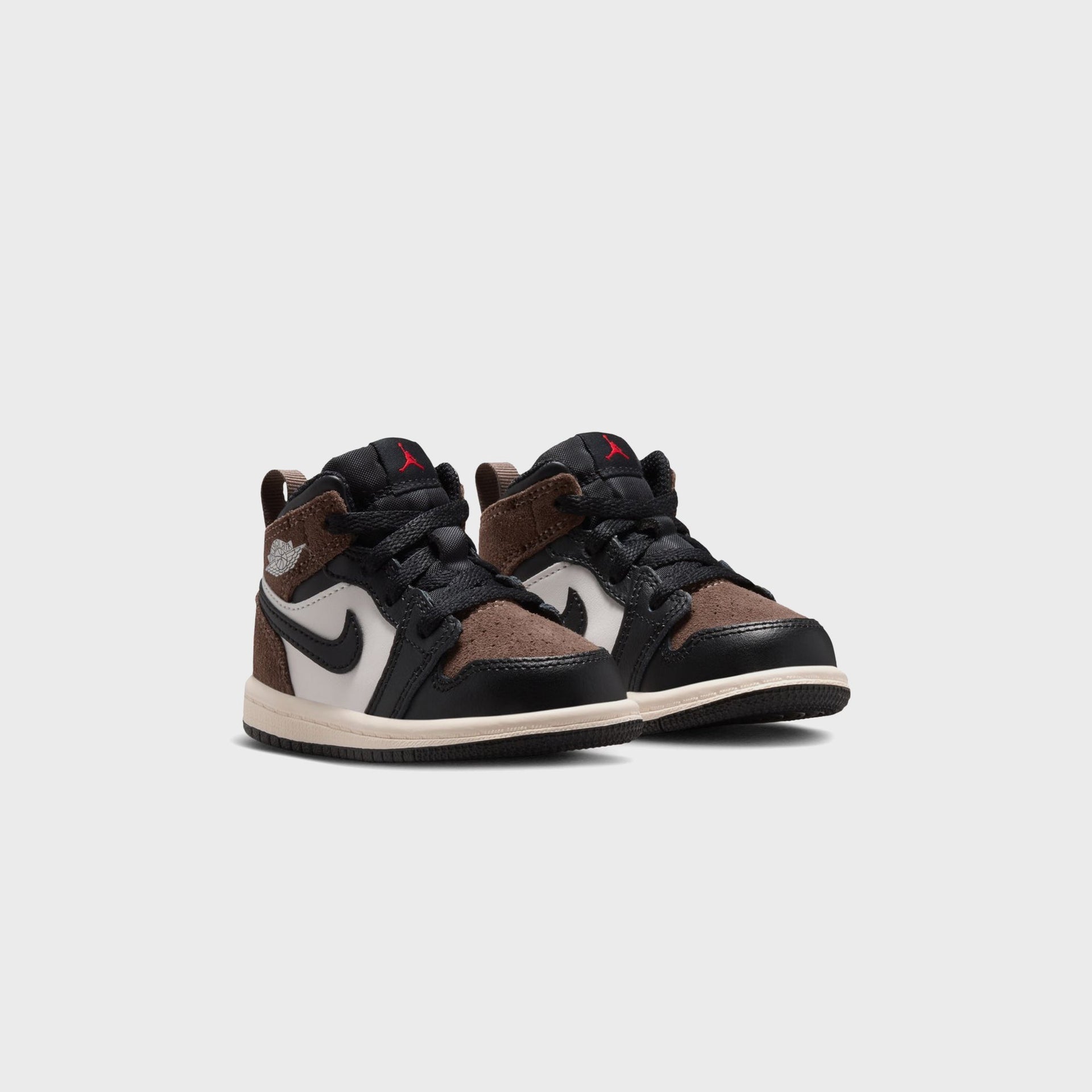 Jordan TD Jordan 1 Mid - Black / Palomino / University Red / Phantom