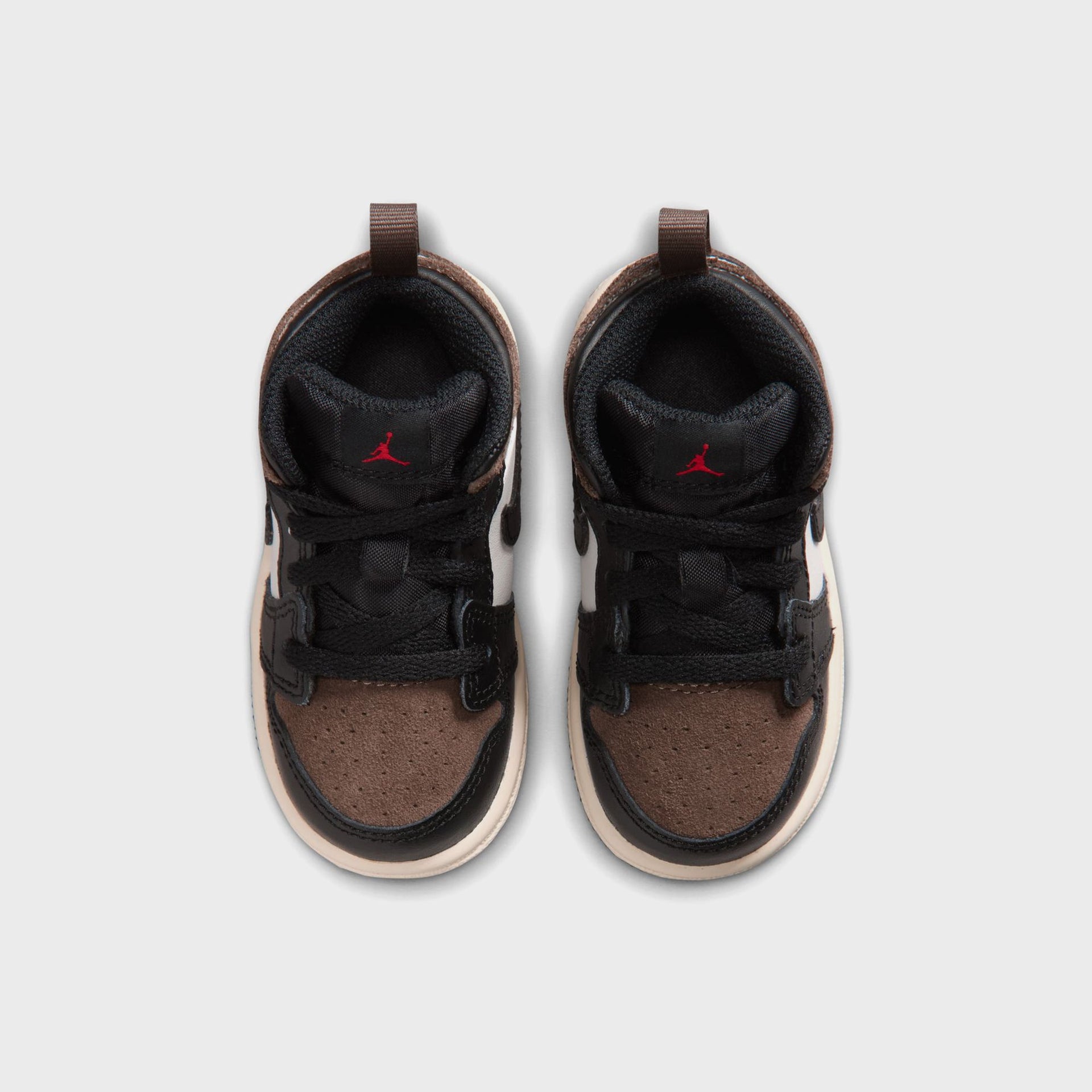 Jordan TD Jordan 1 Mid - Black / Palomino / University Red / Phantom