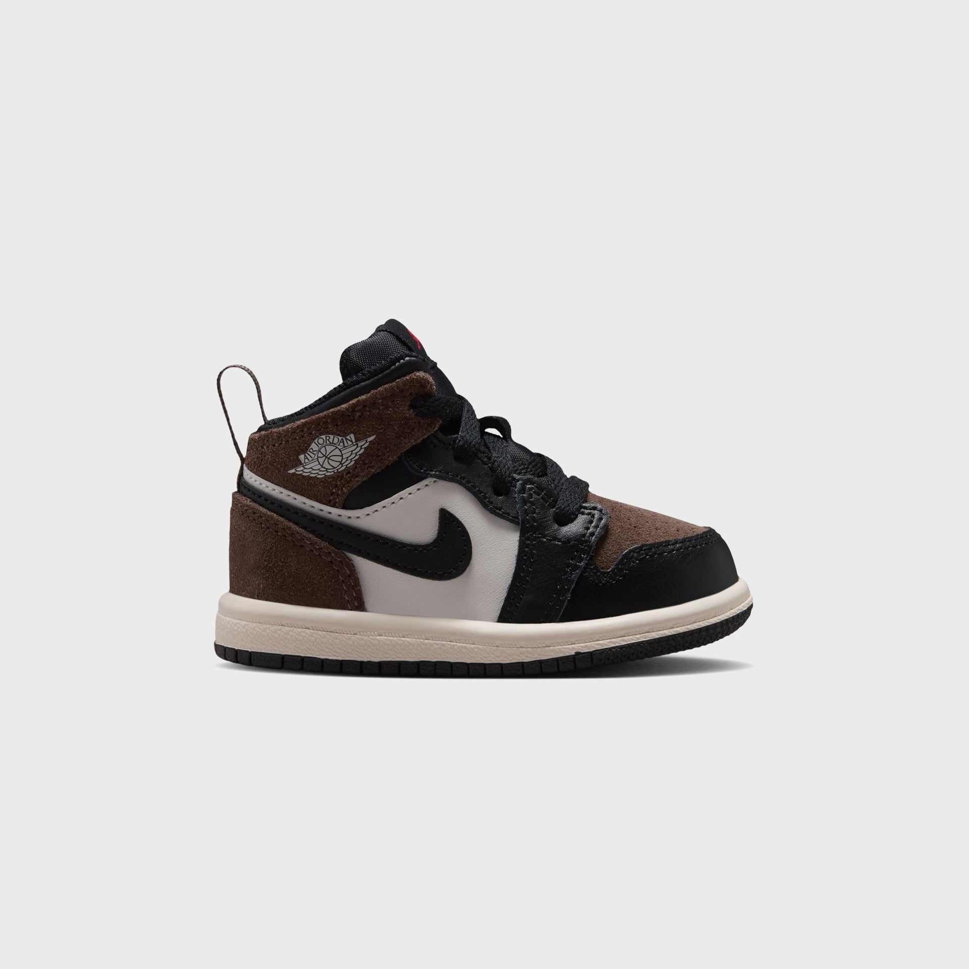 Jordan TD Jordan 1 Mid - Black / Palomino / University Red / Phantom