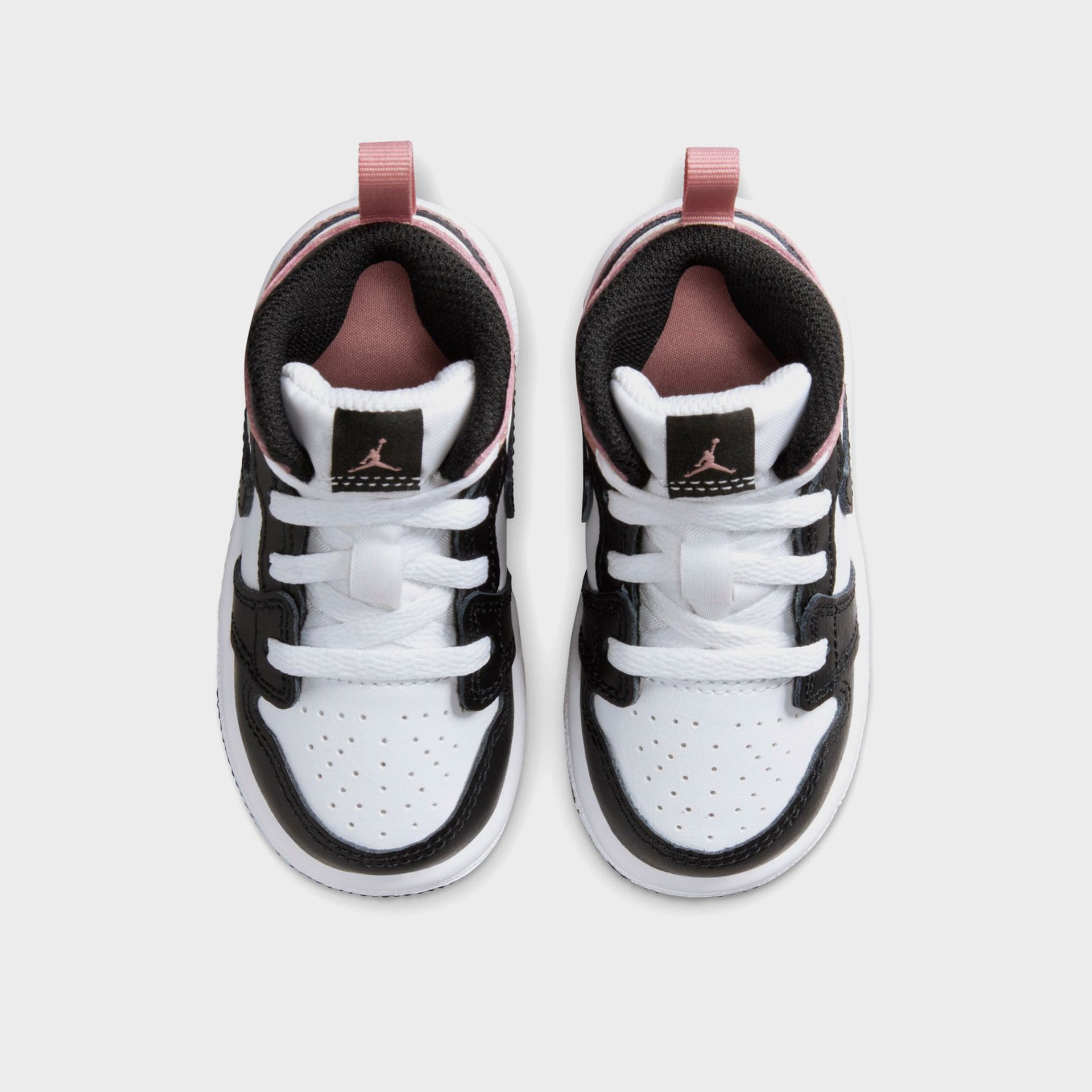Nike TD Air Jordan 1 Mid - White / Black / Rust Pink