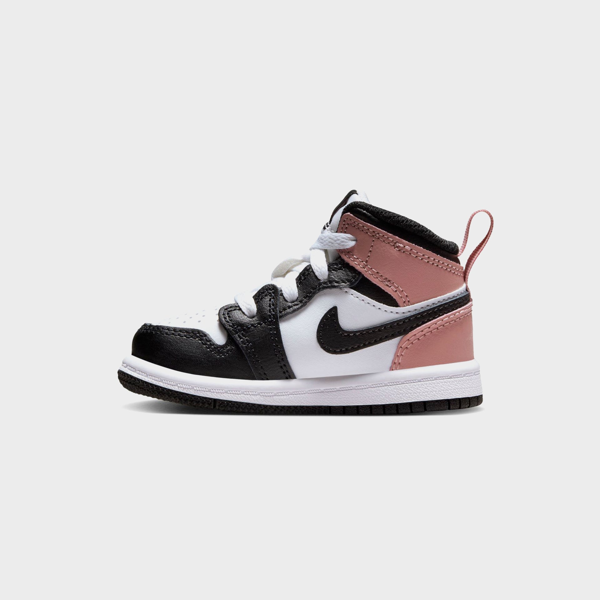 Nike TD Air Jordan 1 Mid - White / Black / Rust Pink