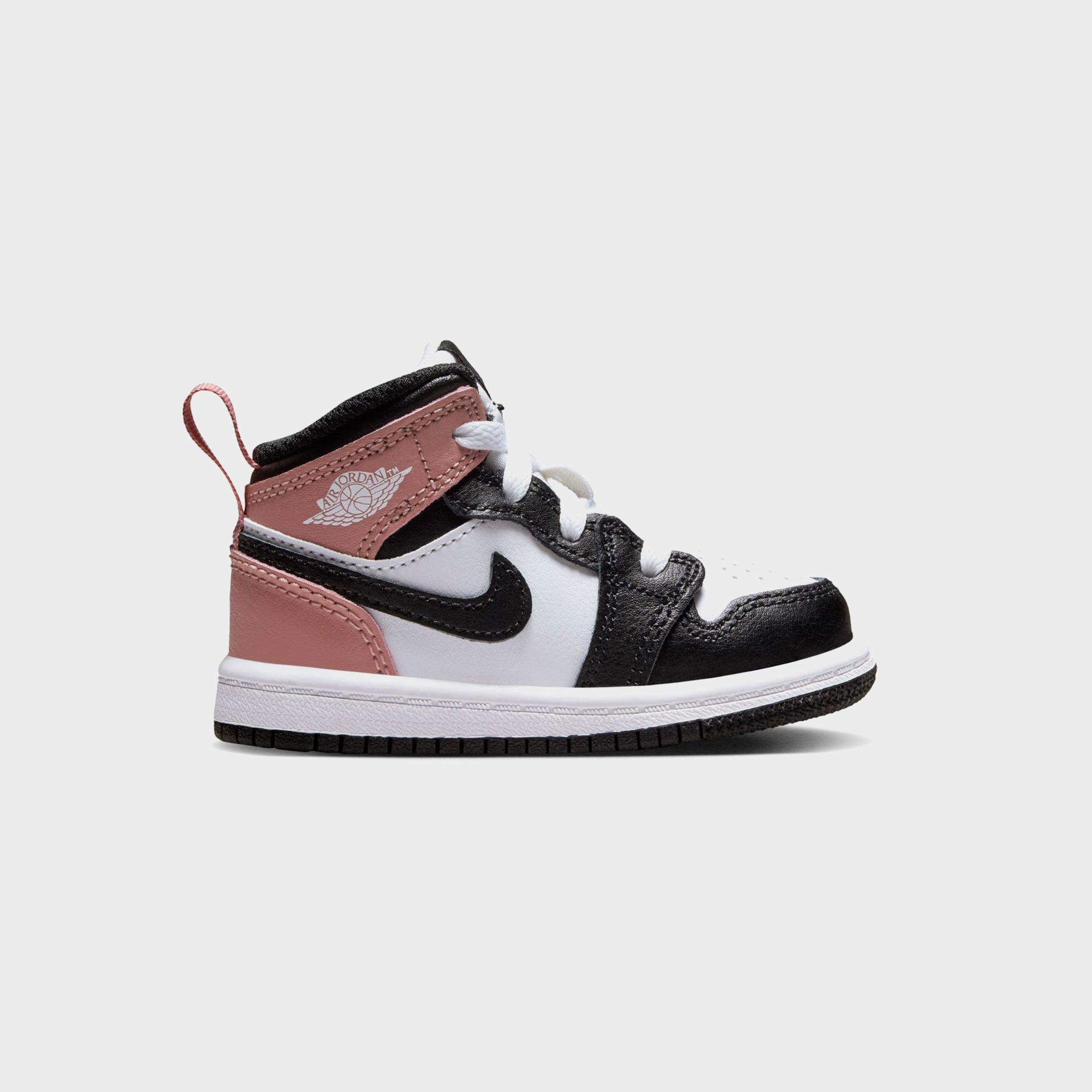Nike TD Air Jordan 1 Mid - White / Black / Rust Pink