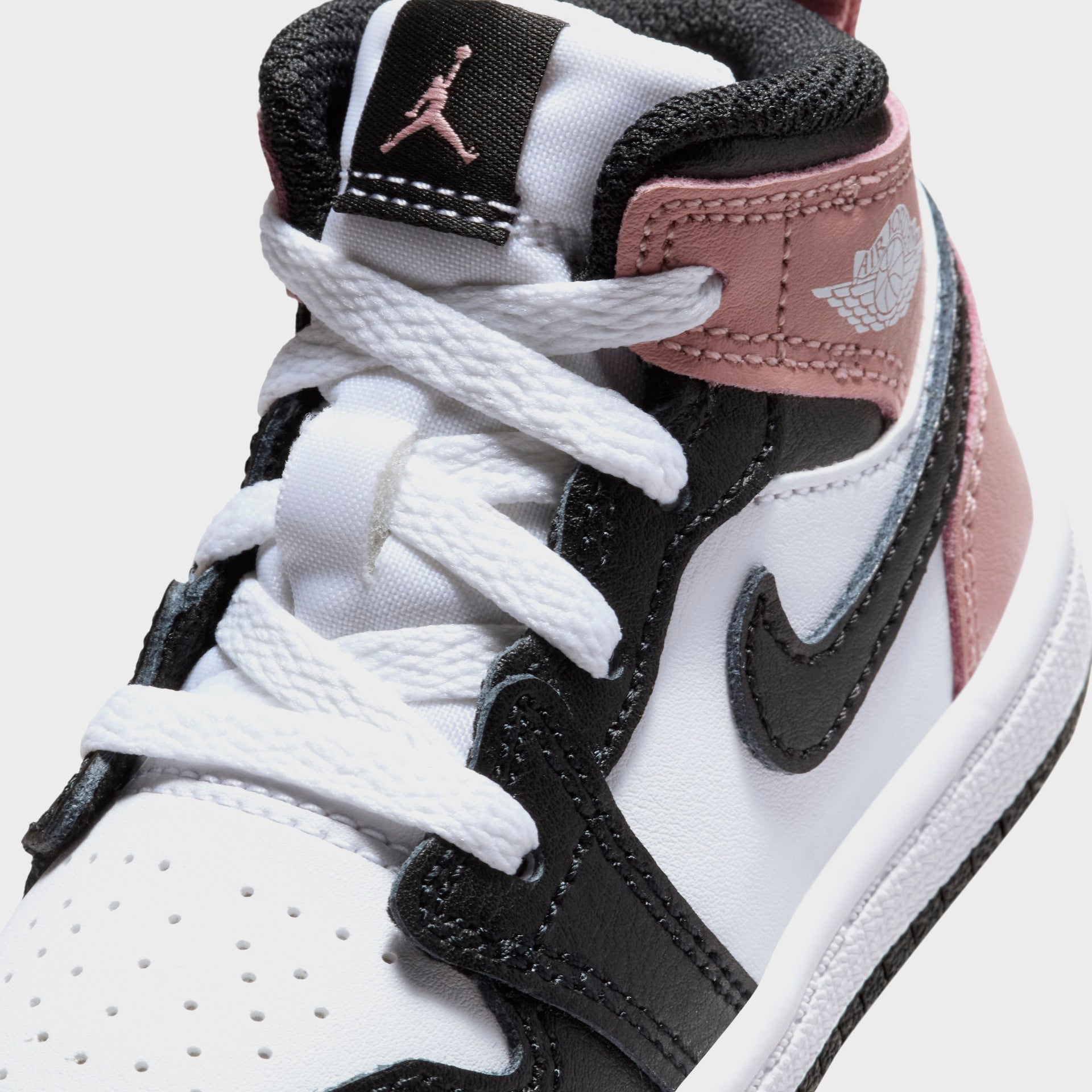 Nike TD Air Jordan 1 Mid - White / Black / Rust Pink