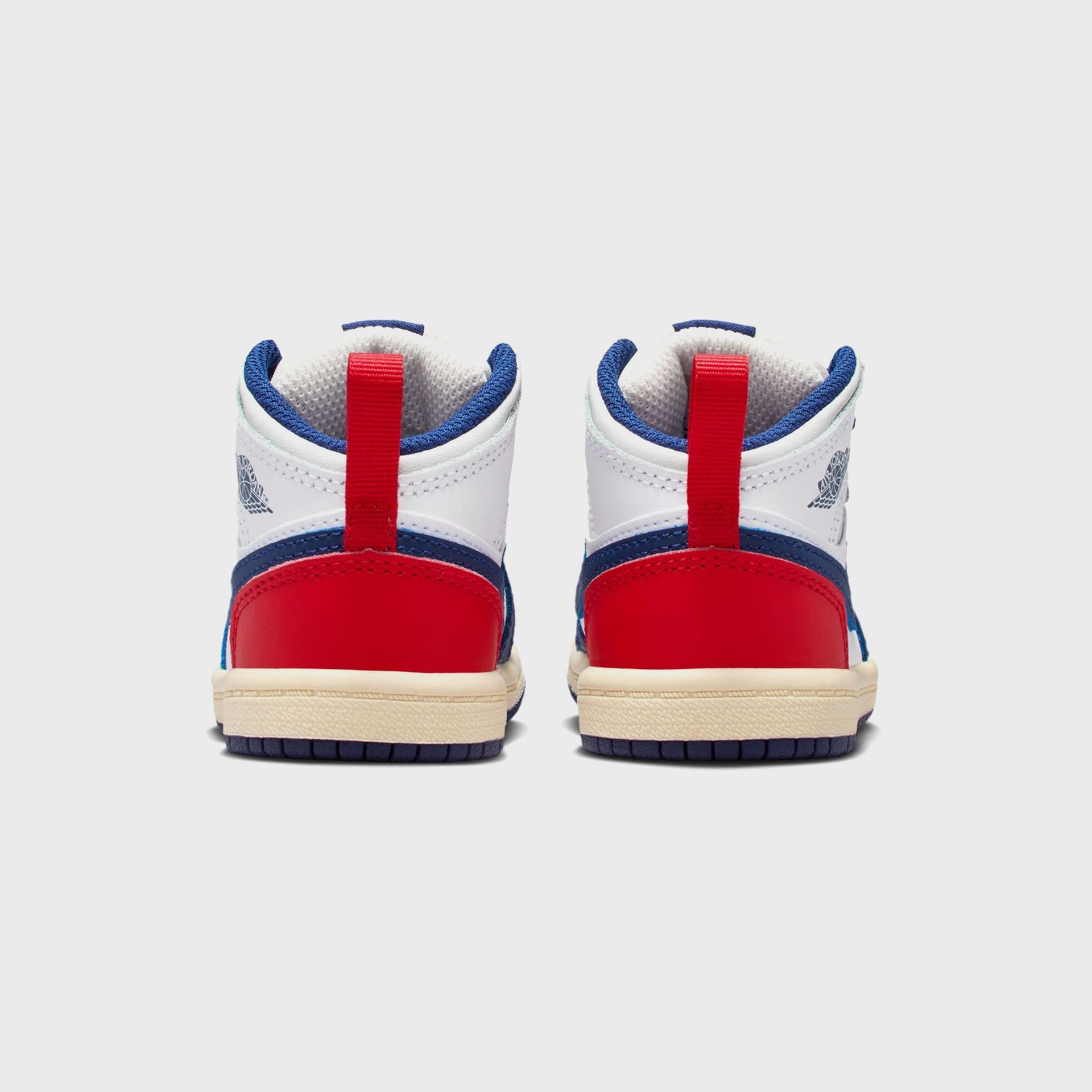 Jordan TD Air Jordan 1 Mid - White / Deep Royal Blue / University Red