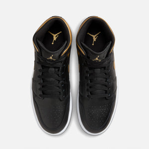 Jordan Air Jordan 1 Mid - Black / Metallic Gold / White