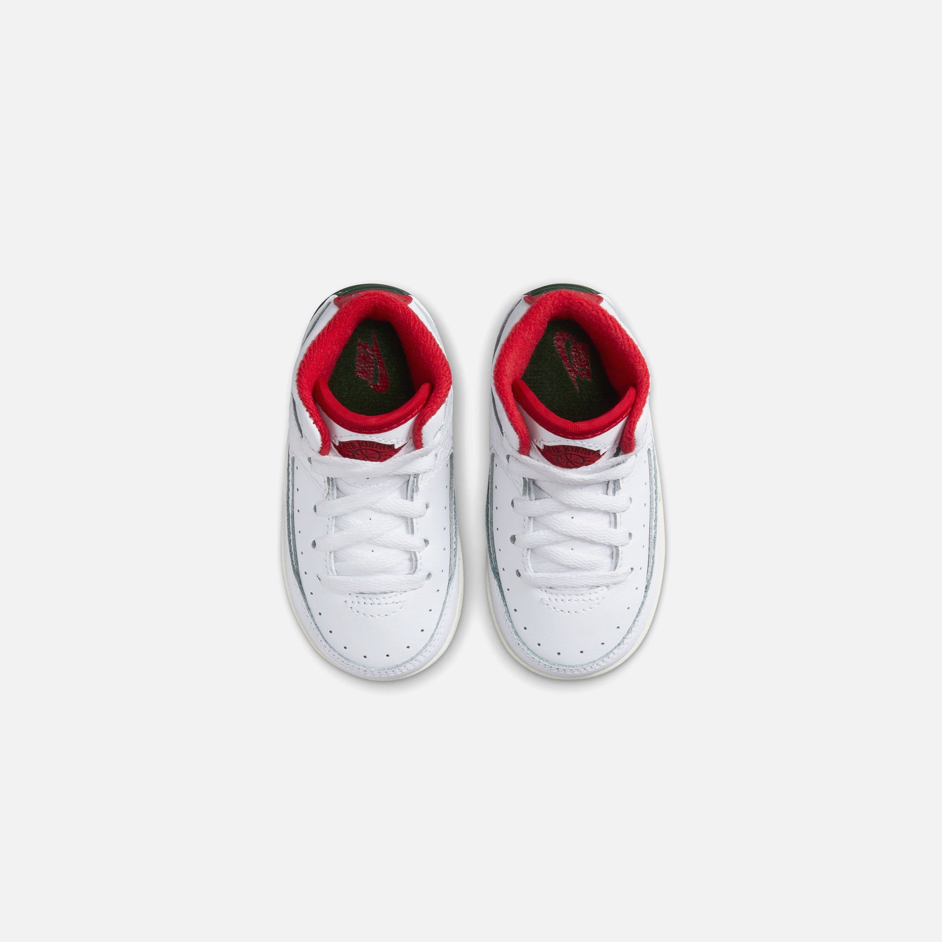 Nike TD Air Jordan 2 Retro - White / Fire Red / Fir / Sail