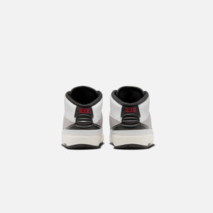 Nike TD Air TRIPLE jordan 2 Retro - White / Fire Red / Black / Sail / Cement Grey