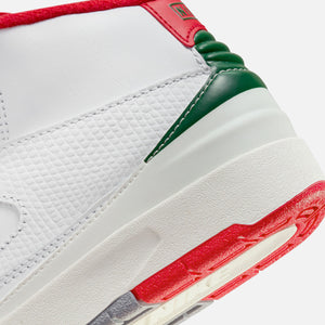Nike PS Air jordan nike 2 Retro - White / Fire Red / Fir / Sail