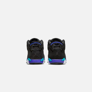 Nike TD Air jordan black 6 Retro - Black / Bright Concord / Aquatone