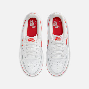 Nike GS Air Force 1 - White / White / Picante Red