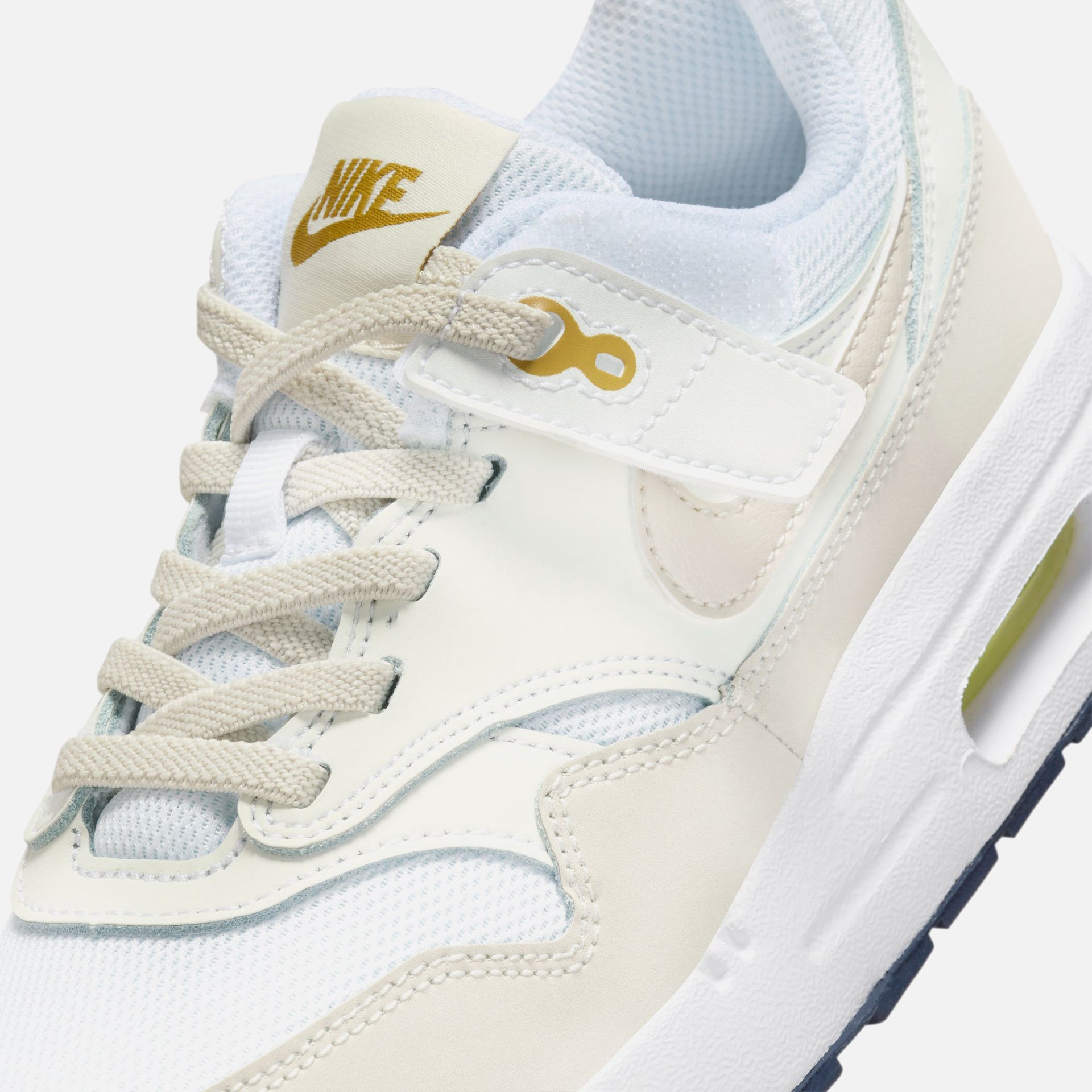 Nike Pre-School Air Max 1 Easyon - White / Light Orewood / Brown / Bronzine