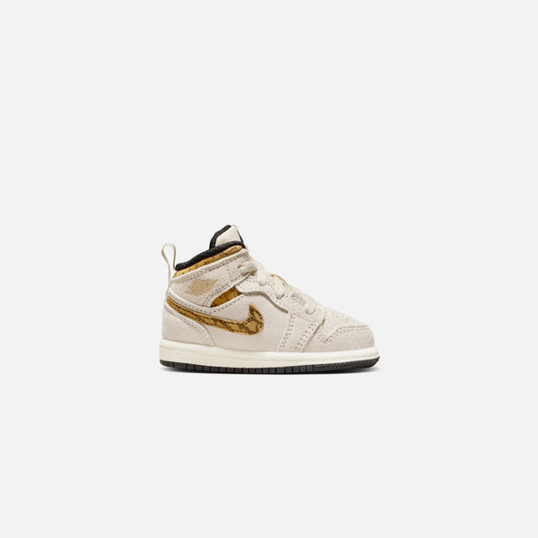 Nike TD Air Jordan 1 Mid SE - Light Orewood Brown / Metallic Gold