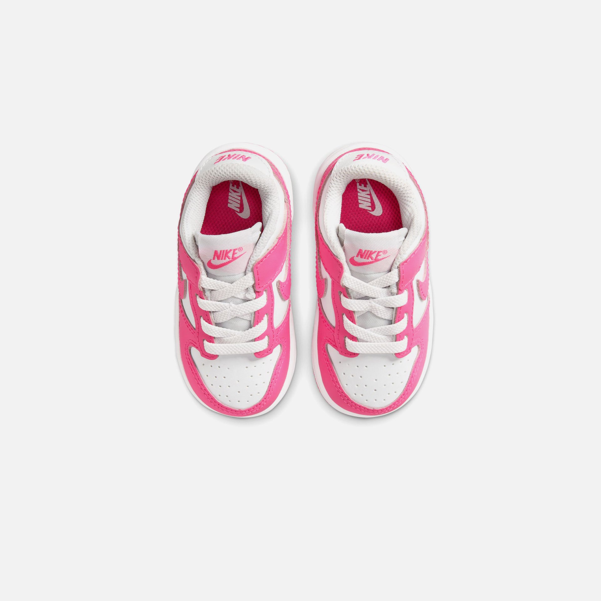 Nike TD Dunk Low - White / Laser Fuchsia