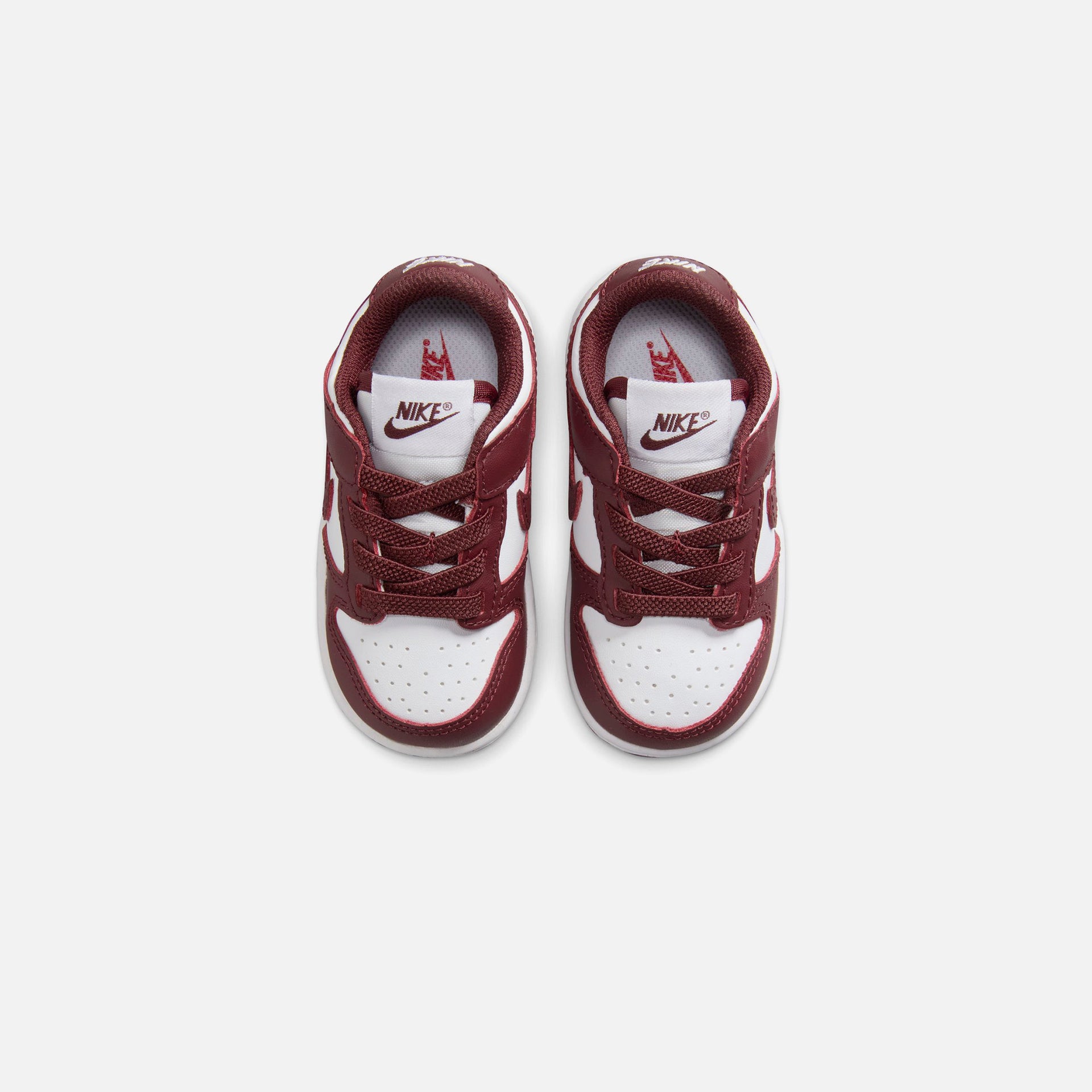 Nike TD Dunk Low - White / Redwood / Gym Red