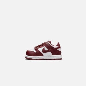 Nike TD Dunk Low - White / Redwood / Gym Red