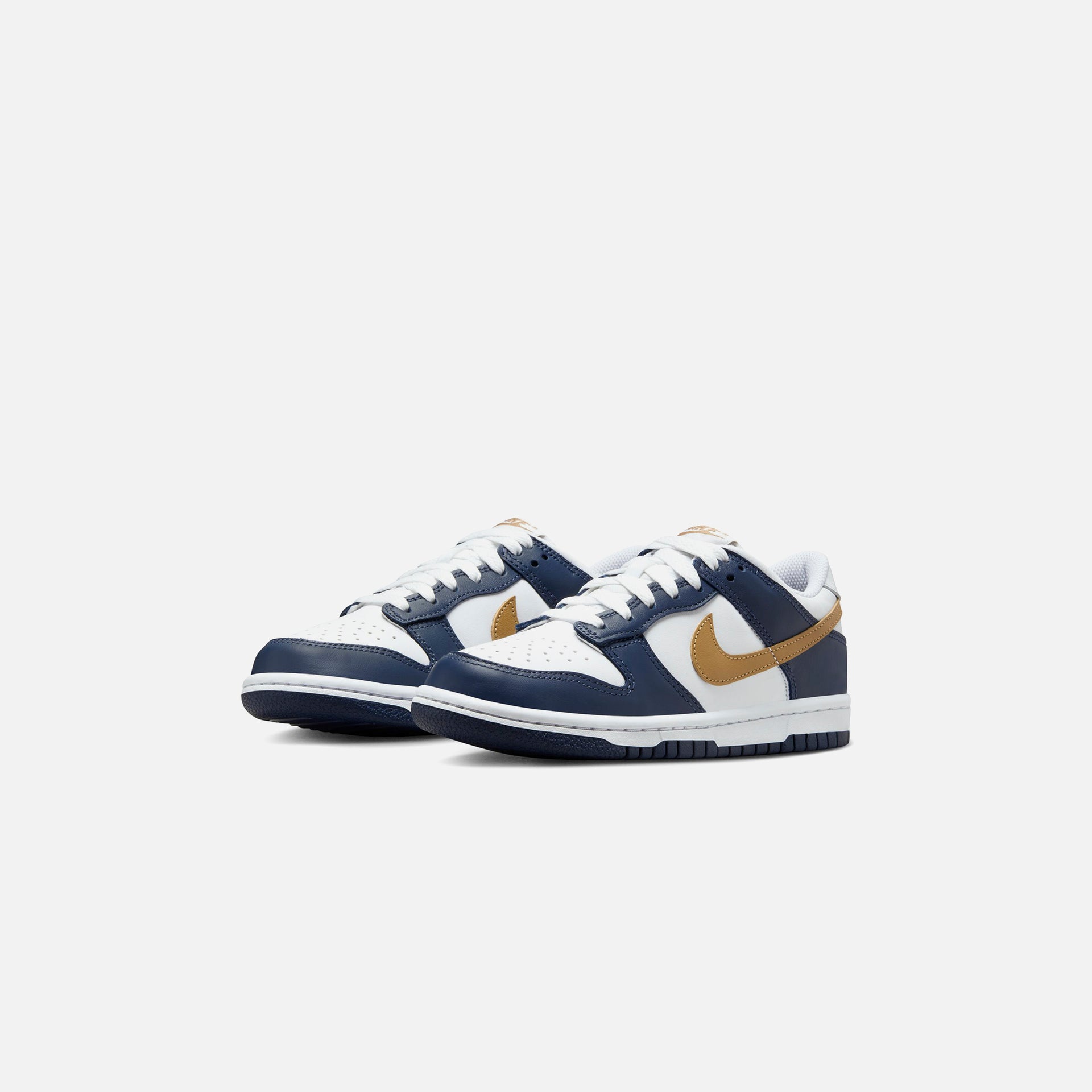 Nike GS Dunk Low - White / Wheat / Midnight Navy