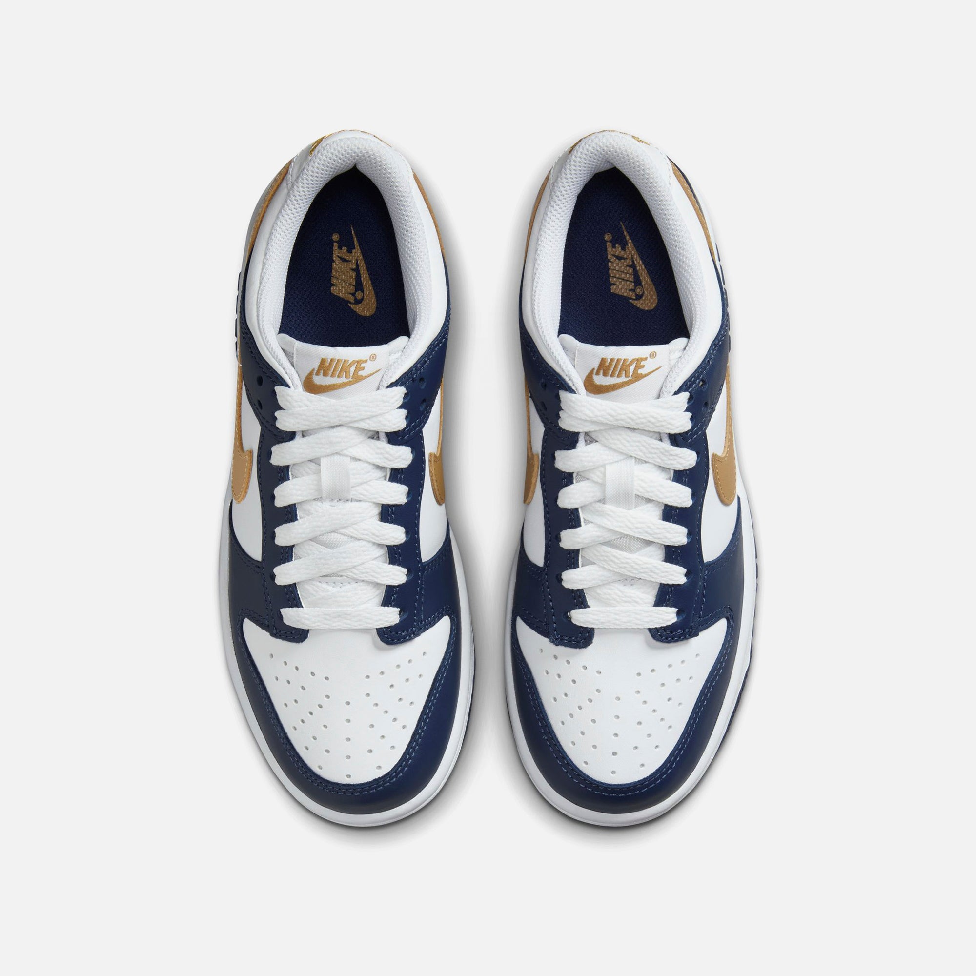 Nike GS Dunk Low - White / Wheat / Midnight Navy – Kith