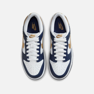 Nike GS Dunk Low - White / Wheat / Midnight Navy