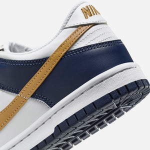 Nike GS Dunk Low - White / Wheat / Midnight Navy