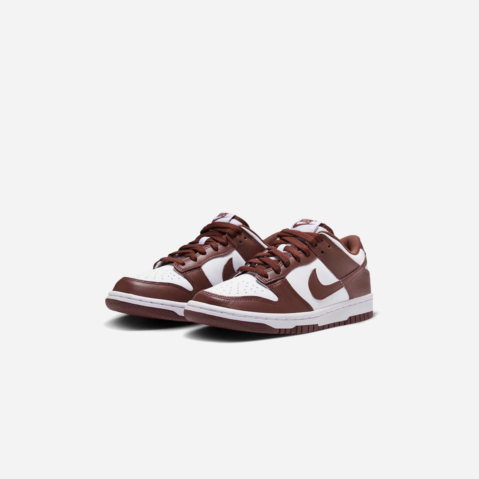 Nike GS Dunk Low - White / Gym Red / Redwood