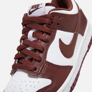 Nike GS Dunk Low - White / Gym Red / Redwood