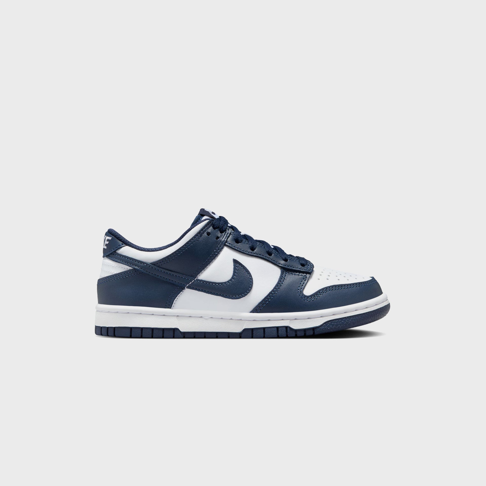 Nike GS Dunk Low - White / Midnight Navy