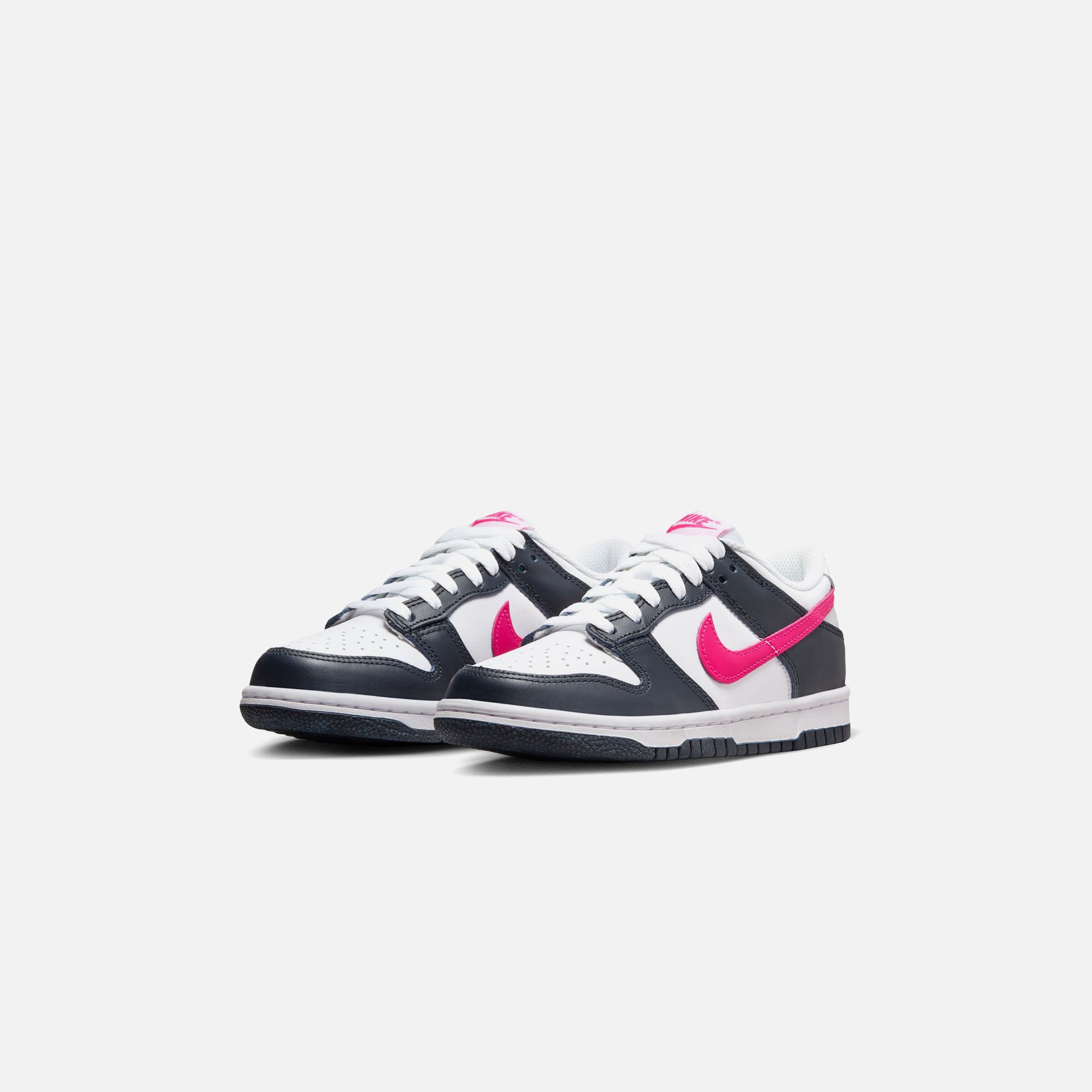 Nike GS Dunk Low - Dark Obsidian / Fierce Pink / White