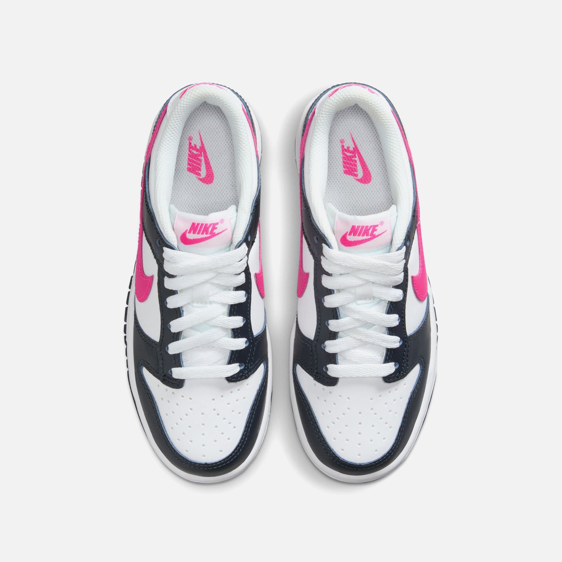 Nike GS Dunk Low - Dark Obsidian / Fierce Pink / White