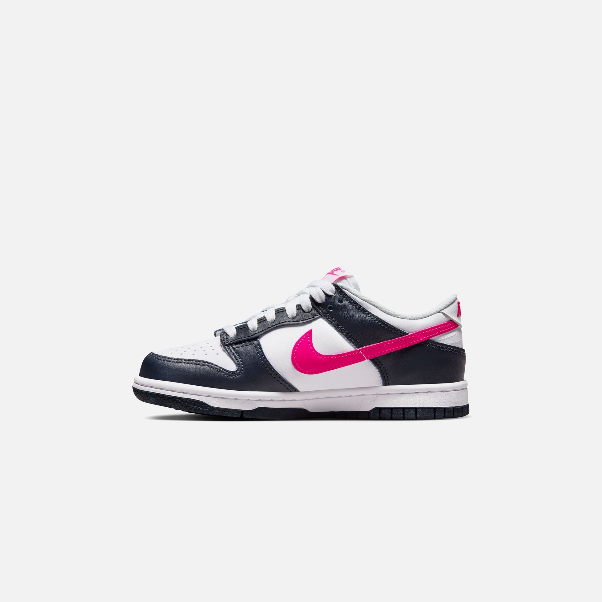 Nike GS Dunk Low - Dark Obsidian / Fierce Pink / White
