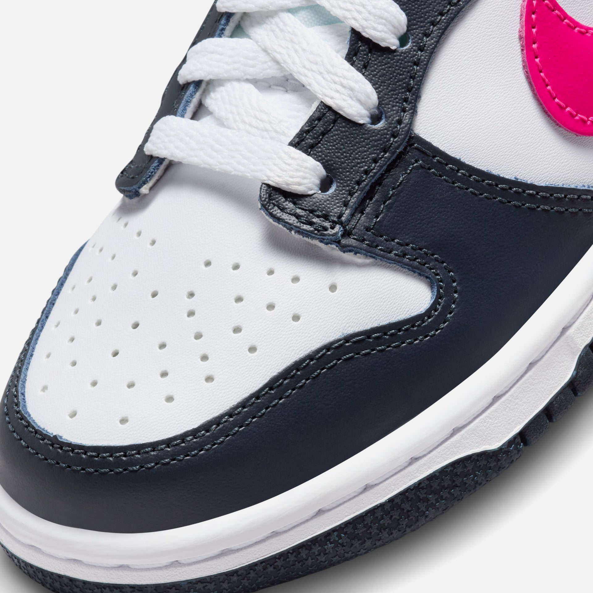 Nike GS Dunk Low - Dark Obsidian / Fierce Pink / White