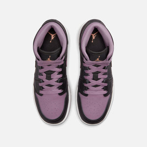 Nike GS Air Jordan 1 Mid SE - Black / Sky J Orange / Sky J Mauve / White