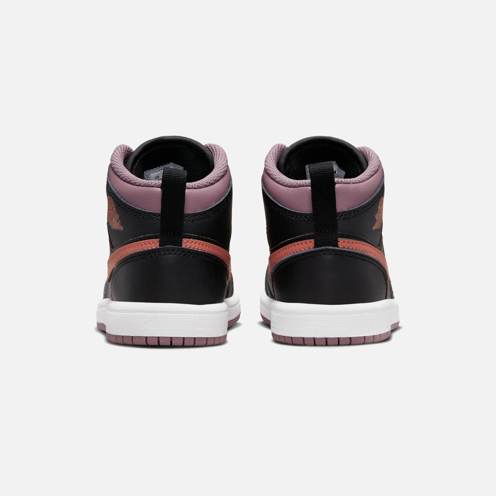 Nike PS Air Jordan 1 Mid Se - Black / Sky J Orange / Sky J Mauve / White