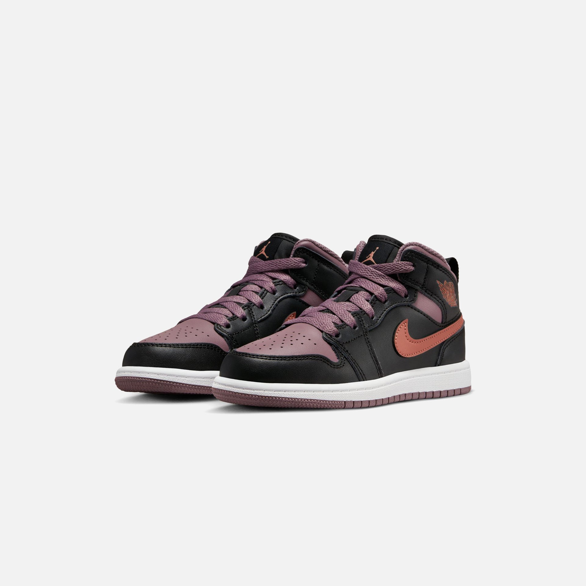 Nike PS Air Jordan 1 Mid Se - Black / Sky J Orange / Sky J Mauve / White