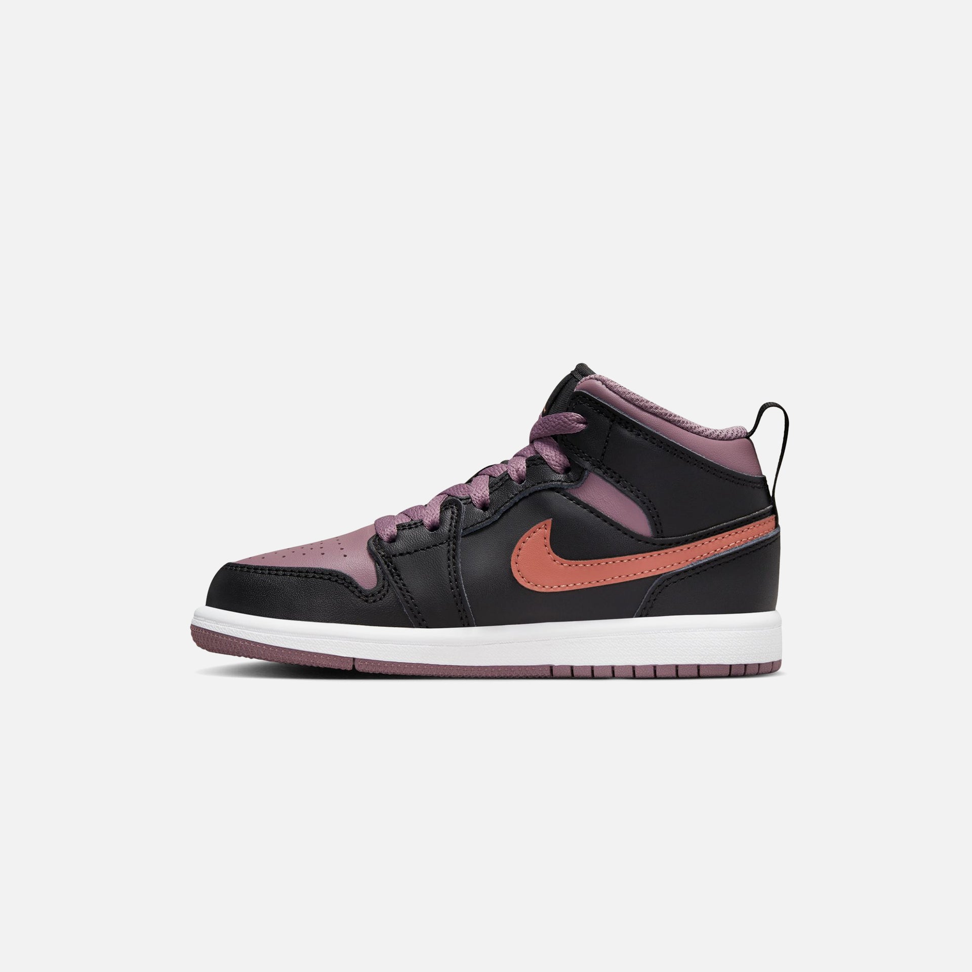 Nike PS Air Jordan 1 Mid Se - Black / Sky J Orange / Sky J Mauve / White