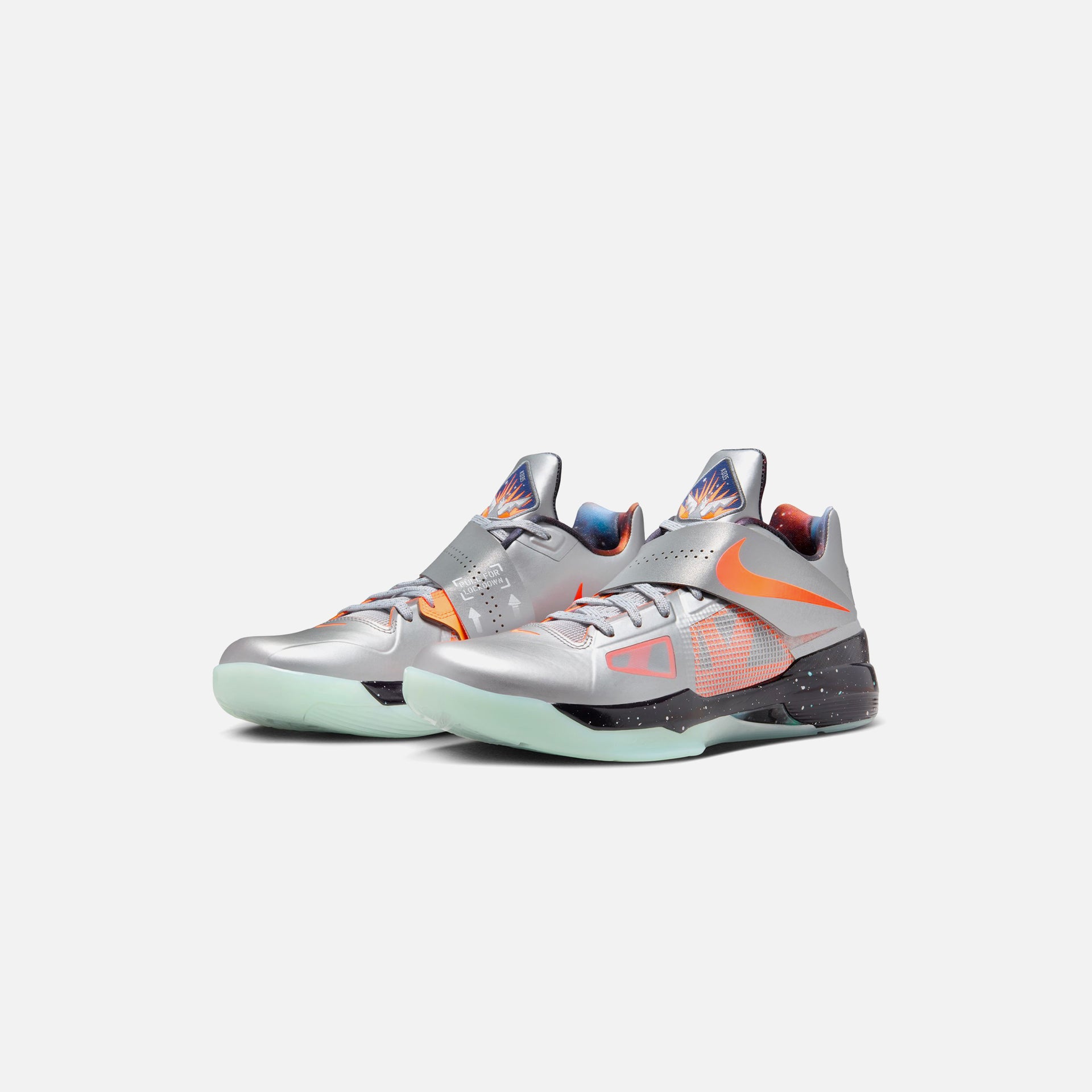 Nike KD IV Metallic Silver Total Orange Dark Grey – Kith