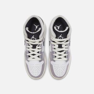 Nike Grade School Air Jordan neoprene 1 Mid Se - Cement Grey / Black / White / Tech Grey
