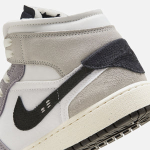 Nike Grade School Air Shirts Jordan 1 Mid Se - Cement Grey / Black / White / Tech Grey