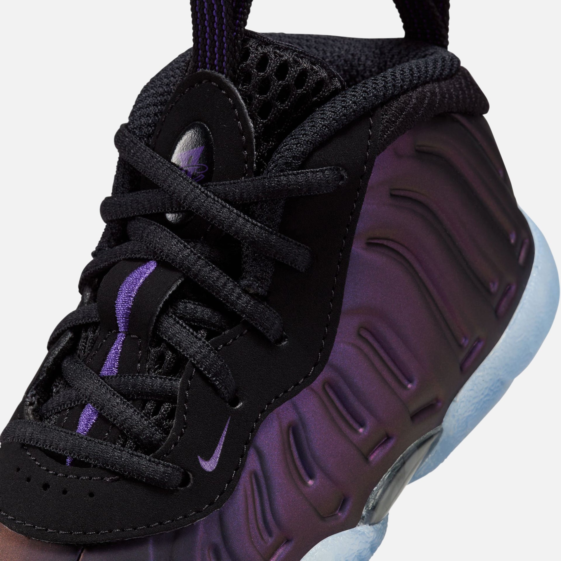 Nike TD Air Foamposite One - Black / Black / Varsity Purple