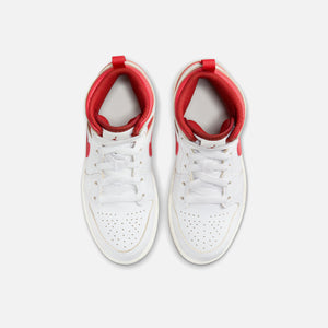 Nike PS Air Jordan 1 Mid SE - White / Lobster / Dune Red / Sail