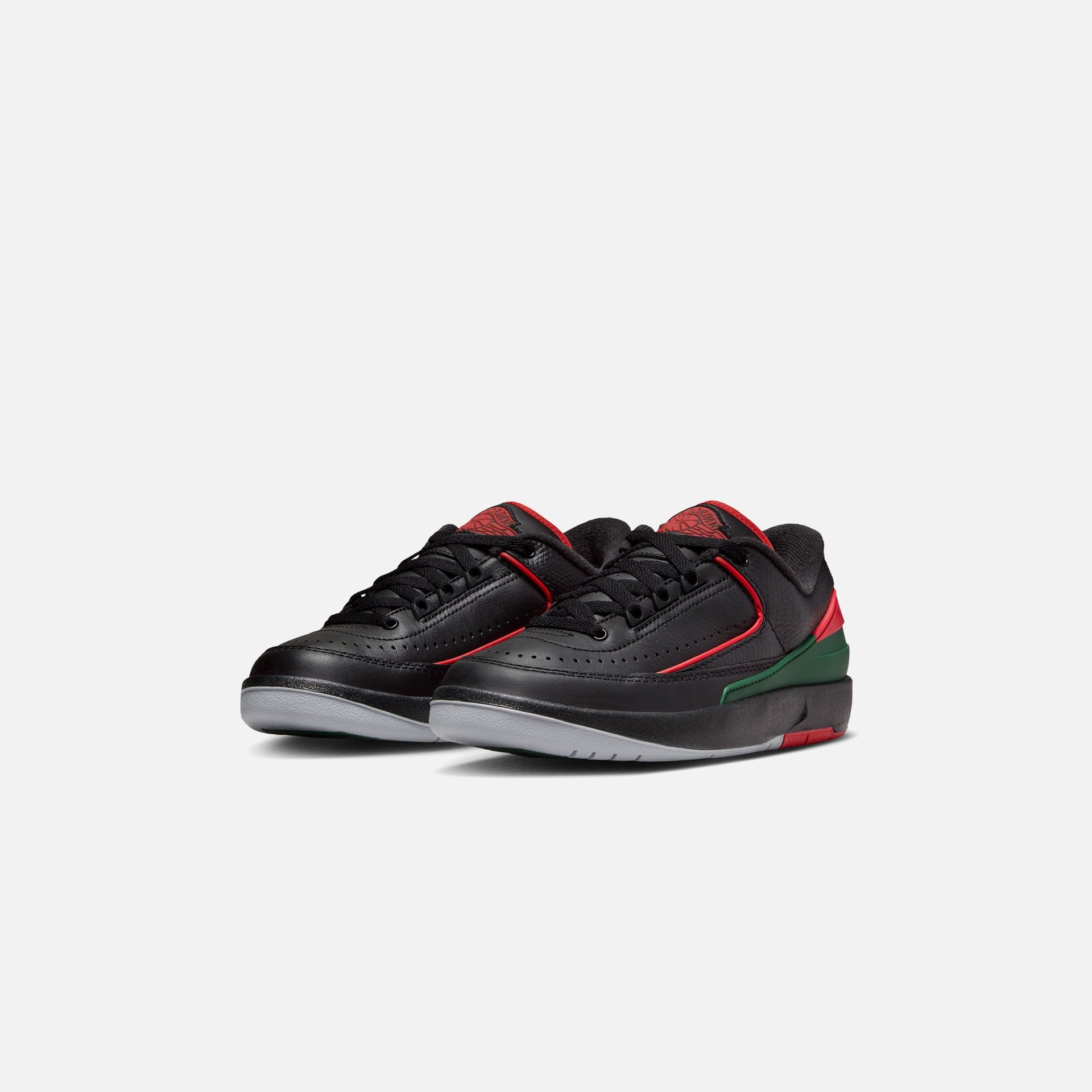 Nike Grade School Air Jordan 2 Retro Low - Black / Fire Red / Fir / Cement Grey