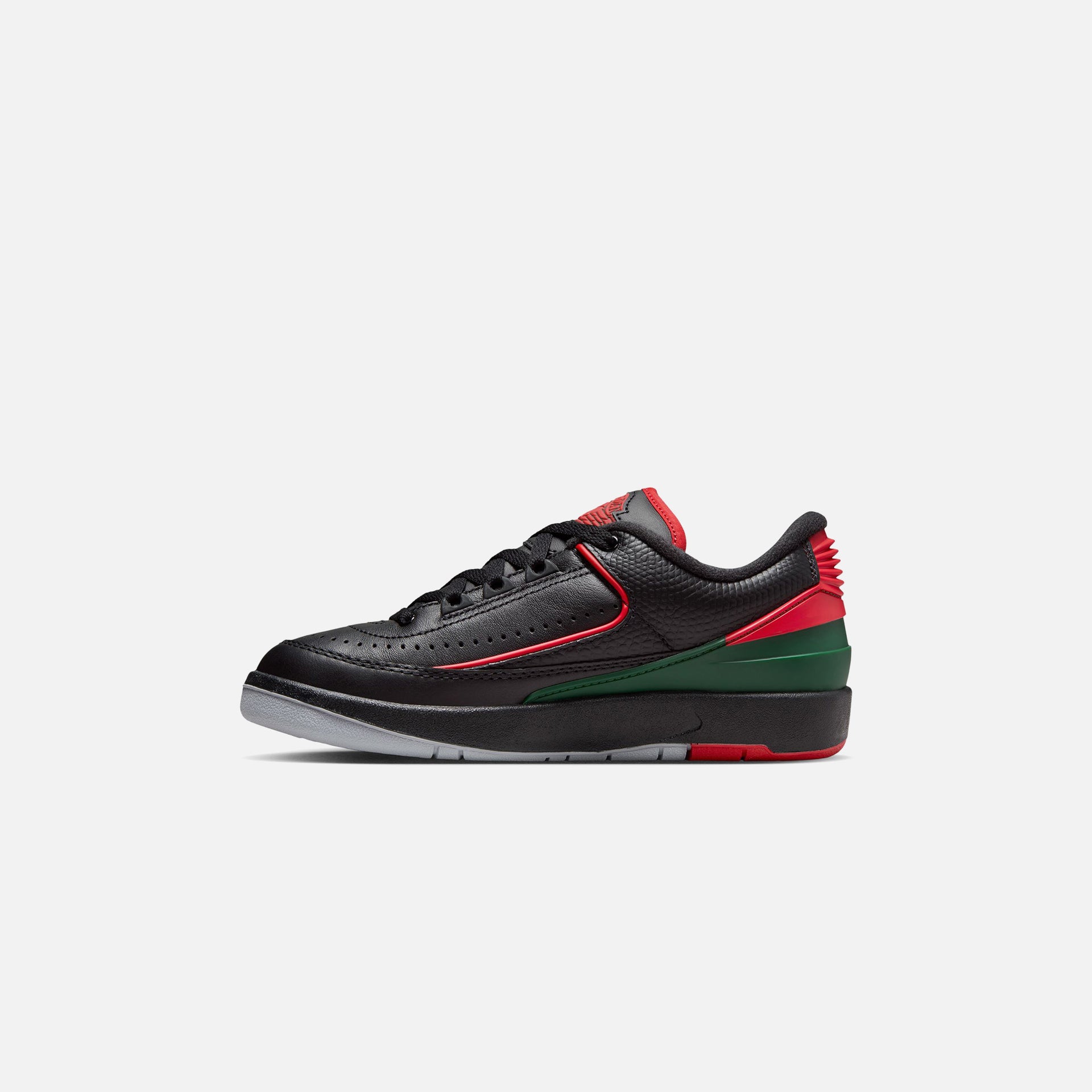 Nike Grade School Air Jordan 2 Retro Low - Black / Fire Red / Fir / Cement Grey