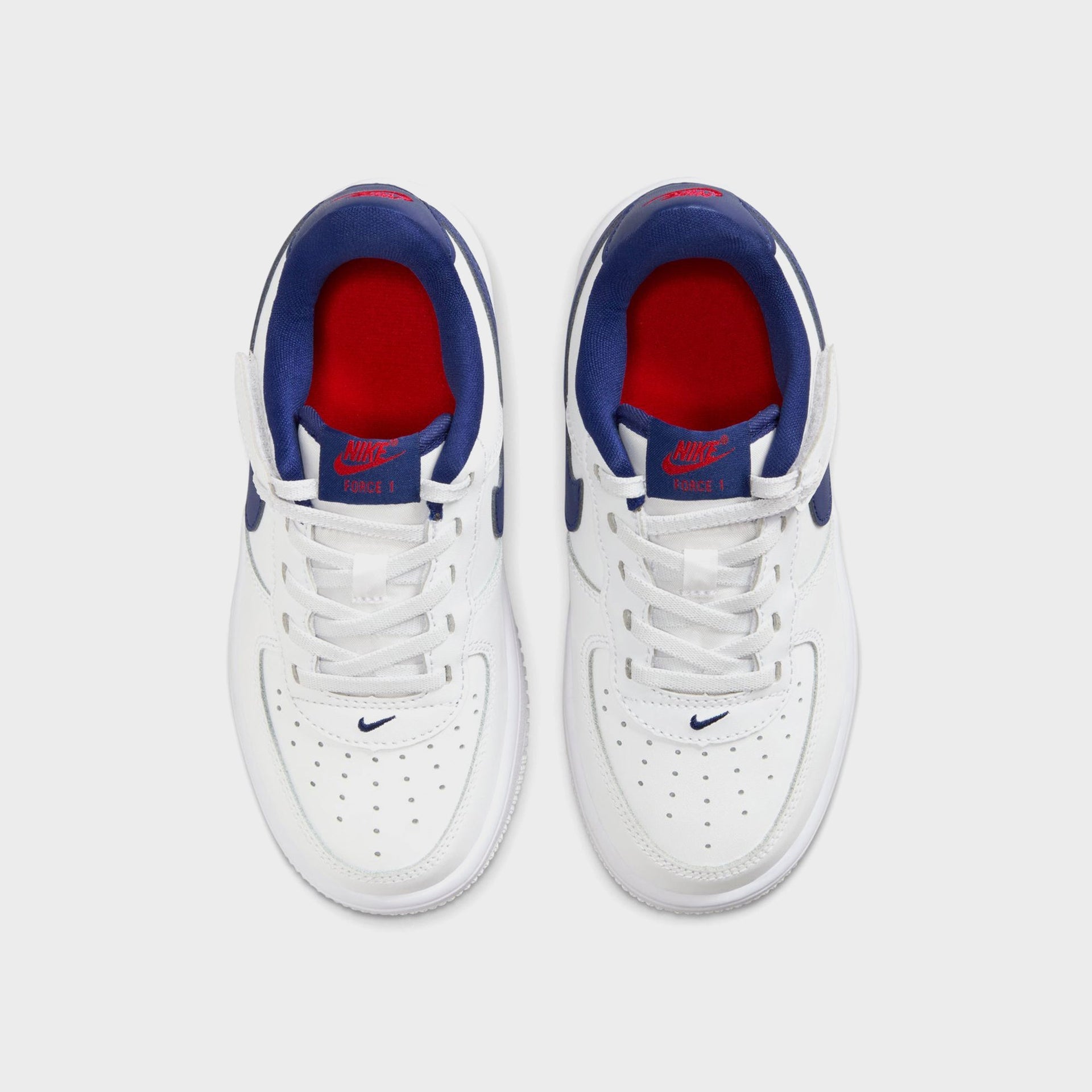 Nike PS Force 1 Low Easyon Bp - White / University Red / Deep Royal Blue
