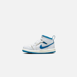 Nike TD Jordan 1 Mid SE - White / Industrial Blue / Sail